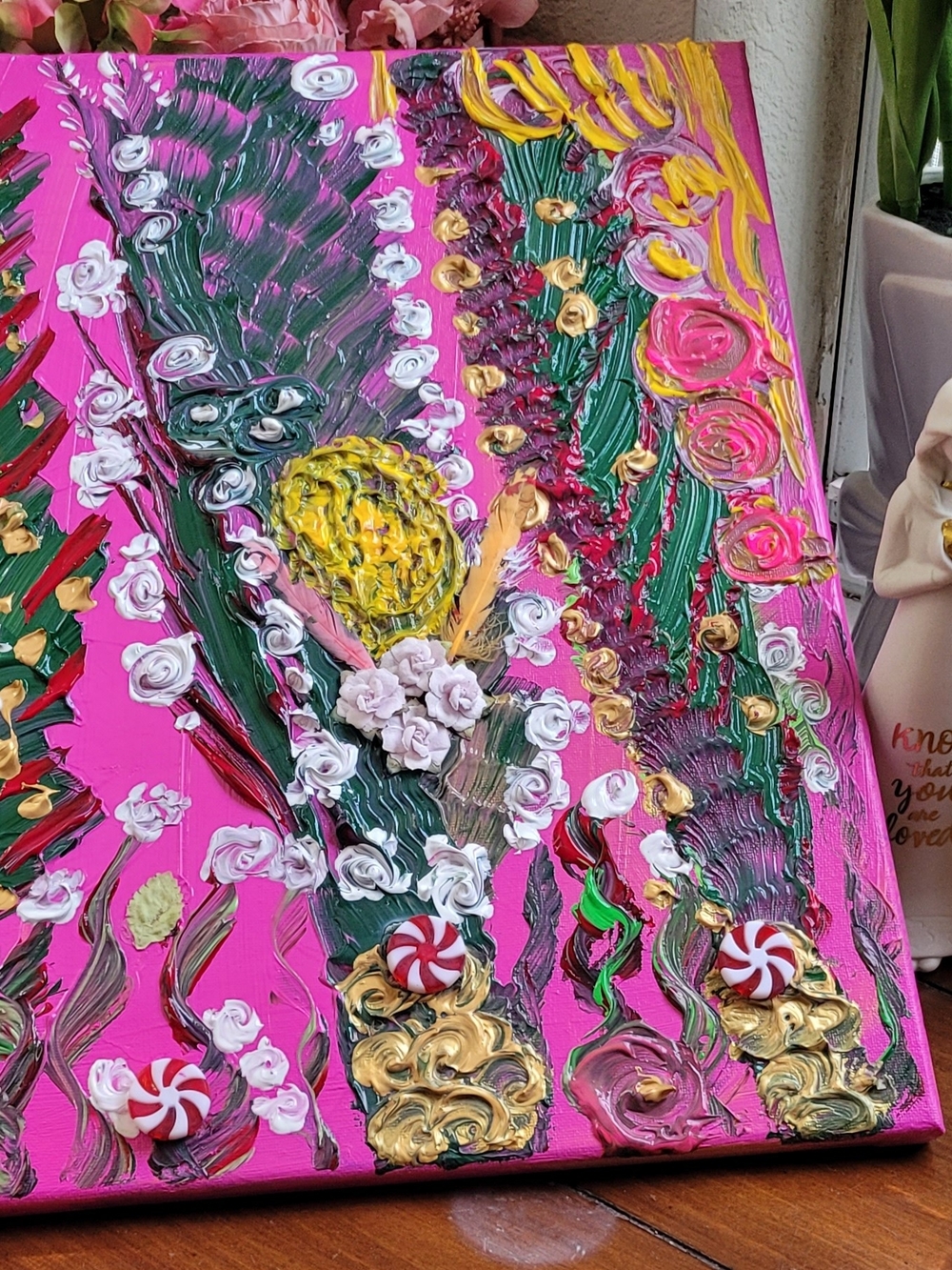 Women’s Pink Floral-Accented Skirt